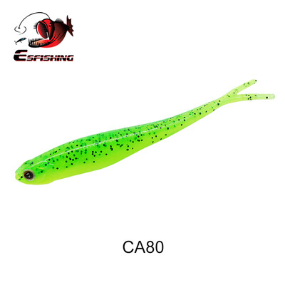 ESFISHING Real Shad 130mm Pesca Umelý silikónový mäkký návnada Vidlica Tail Inject Salts Rybárske návnady Minnow Jigging