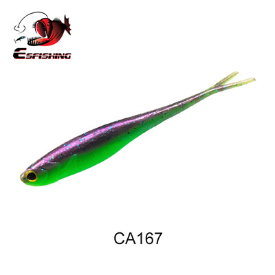ESFISHING Real Shad 130mm Pesca Umelý silikónový mäkký návnada Vidlica Tail Inject Salts Rybárske návnady Minnow Jigging