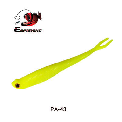 ESFISHING Real Shad 130mm Pesca Umelý silikónový mäkký návnada Vidlica Tail Inject Salts Rybárske návnady Minnow Jigging