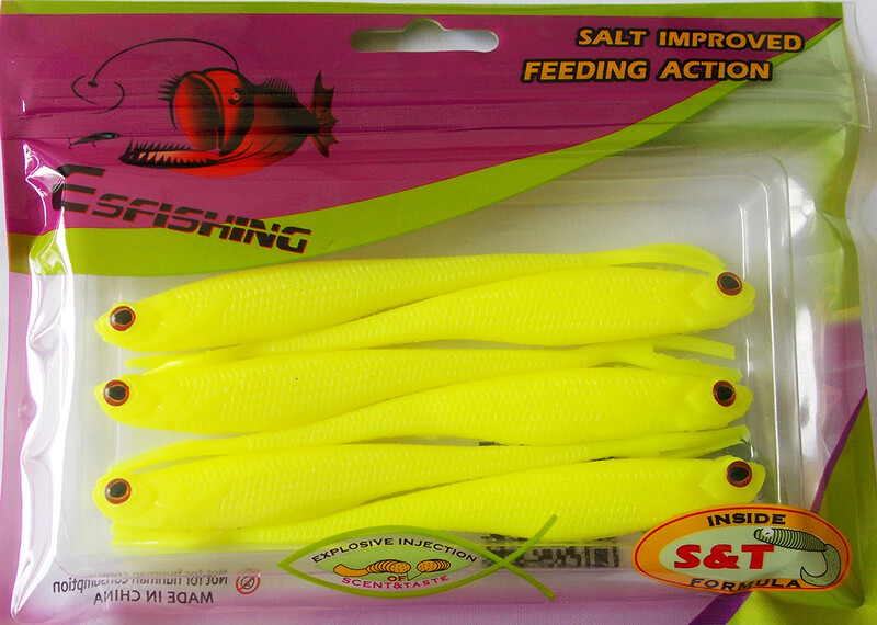 ESFISHING Real Shad 130mm Pesca Umelý silikónový mäkký návnada Vidlica Tail Inject Salts Rybárske návnady Minnow Jigging