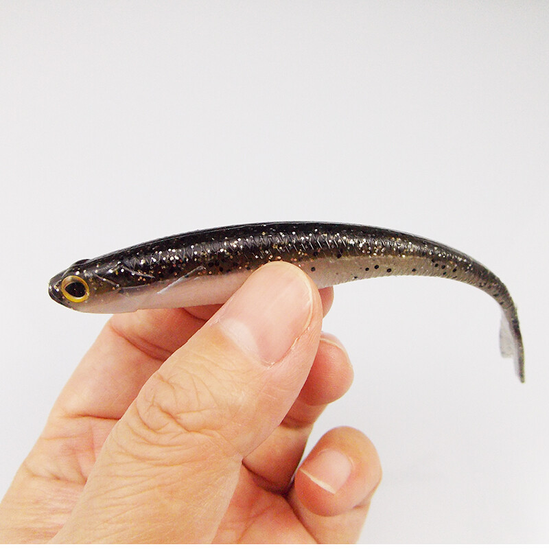 ESFISHING Real Shad 130mm Pesca Umelý silikónový mäkký návnada Vidlica Tail Inject Salts Rybárske návnady Minnow Jigging