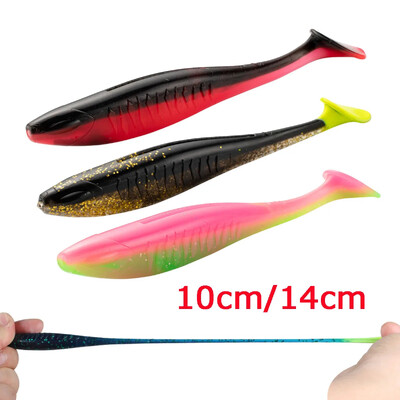 Naluca moale pentru stiuca Naluca plutitoare TPE 10cm 14cm Naluca moale de pescuit Silicon artificial Isca Naluci de pescuit si echipament de pescuit Bas