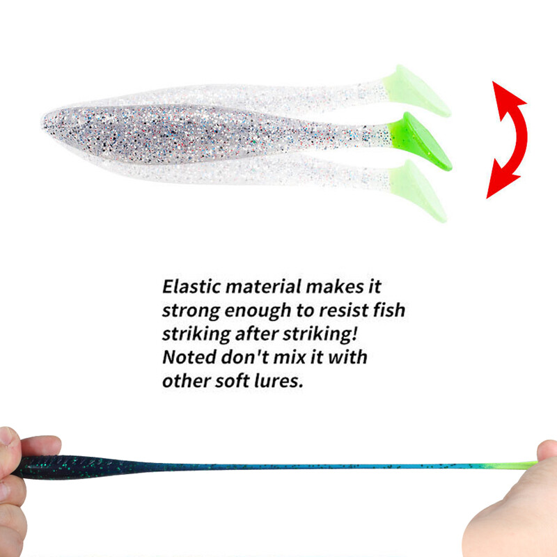 Naluca moale pentru stiuca Naluca plutitoare TPE 10cm 14cm Naluca moale de pescuit Silicon artificial Isca Naluci de pescuit si echipament de pescuit Bas