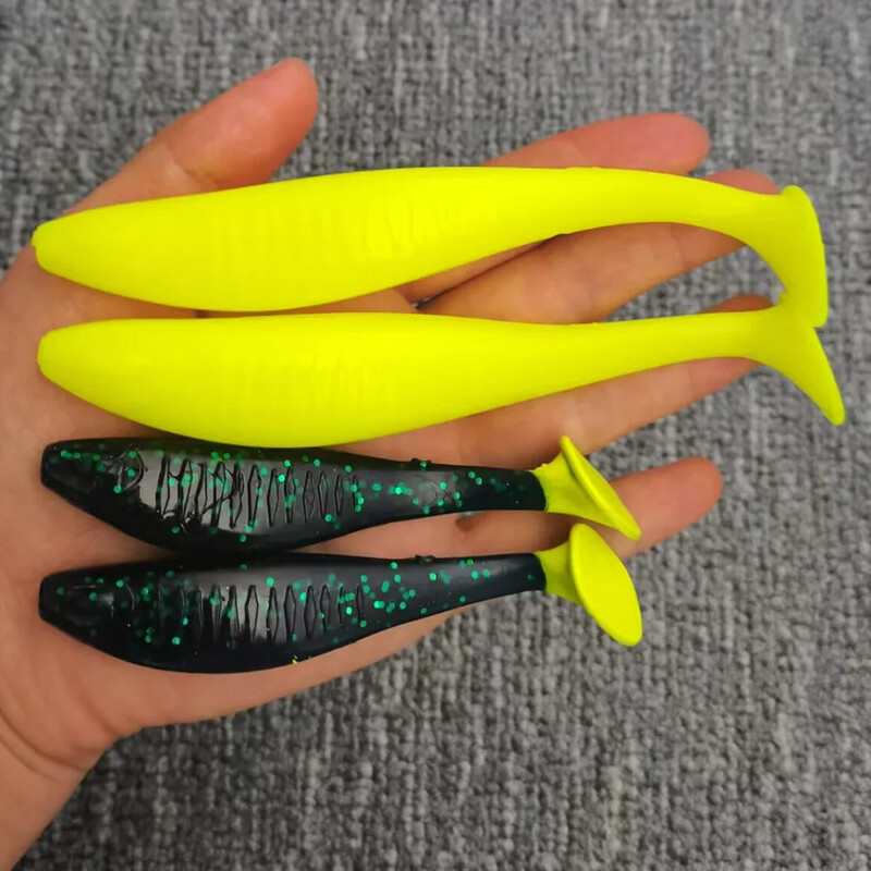 Naluca moale pentru stiuca Naluca plutitoare TPE 10cm 14cm Naluca moale de pescuit Silicon artificial Isca Naluci de pescuit si echipament de pescuit Bas