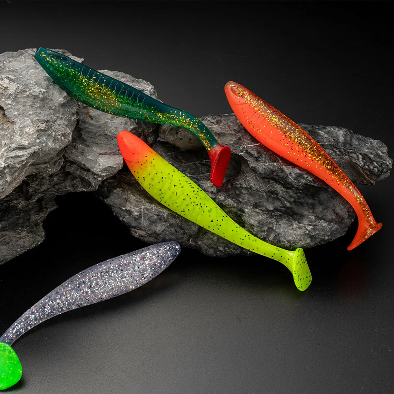 Naluca moale pentru stiuca Naluca plutitoare TPE 10cm 14cm Naluca moale de pescuit Silicon artificial Isca Naluci de pescuit si echipament de pescuit Bas