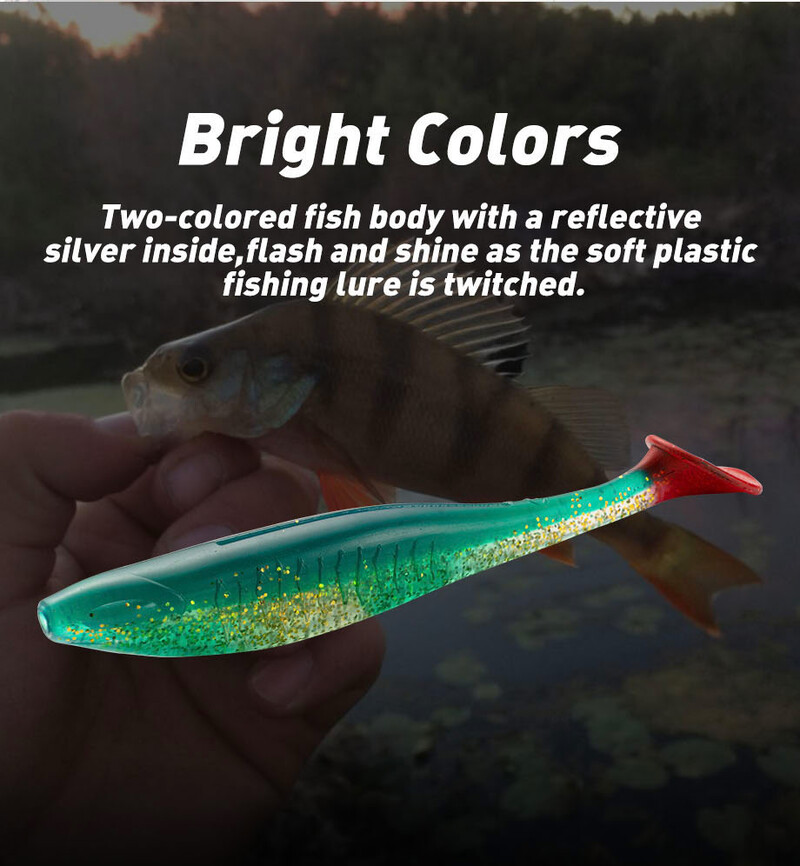 Naluca moale pentru stiuca Naluca plutitoare TPE 10cm 14cm Naluca moale de pescuit Silicon artificial Isca Naluci de pescuit si echipament de pescuit Bas