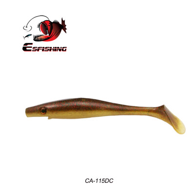 KESFISHING Hog Shad 4”5”6”8” ιντσών Pesca Isca Τεχνητό δόλωμα για μεγάλα αλιεύματα Θαλάσσιο ψάρεμα Wobblers Double Colors Soft Fishing Lure