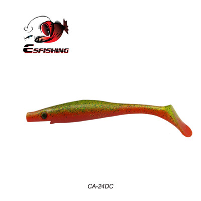 KESFISHING Hog Shad 4”5”6”8” ιντσών Pesca Isca Τεχνητό δόλωμα για μεγάλα αλιεύματα Θαλάσσιο ψάρεμα Wobblers Double Colors Soft Fishing Lure