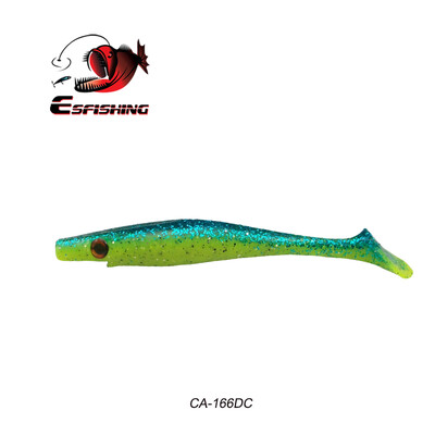 KESFISHING Hog Shad 4”5”6”8” ιντσών Pesca Isca Τεχνητό δόλωμα για μεγάλα αλιεύματα Θαλάσσιο ψάρεμα Wobblers Double Colors Soft Fishing Lure