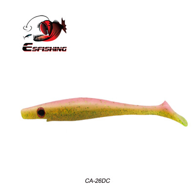 KESFISHING Hog Shad 4”5”6”8” ιντσών Pesca Isca Τεχνητό δόλωμα για μεγάλα αλιεύματα Θαλάσσιο ψάρεμα Wobblers Double Colors Soft Fishing Lure