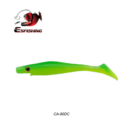 KESFISHING Hog Shad 4”5”6”8” ιντσών Pesca Isca Τεχνητό δόλωμα για μεγάλα αλιεύματα Θαλάσσιο ψάρεμα Wobblers Double Colors Soft Fishing Lure