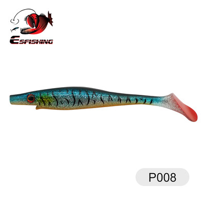 KESFISHING Hog Shad 4”5”6”8” ιντσών Pesca Isca Τεχνητό δόλωμα για μεγάλα αλιεύματα Θαλάσσιο ψάρεμα Wobblers Double Colors Soft Fishing Lure