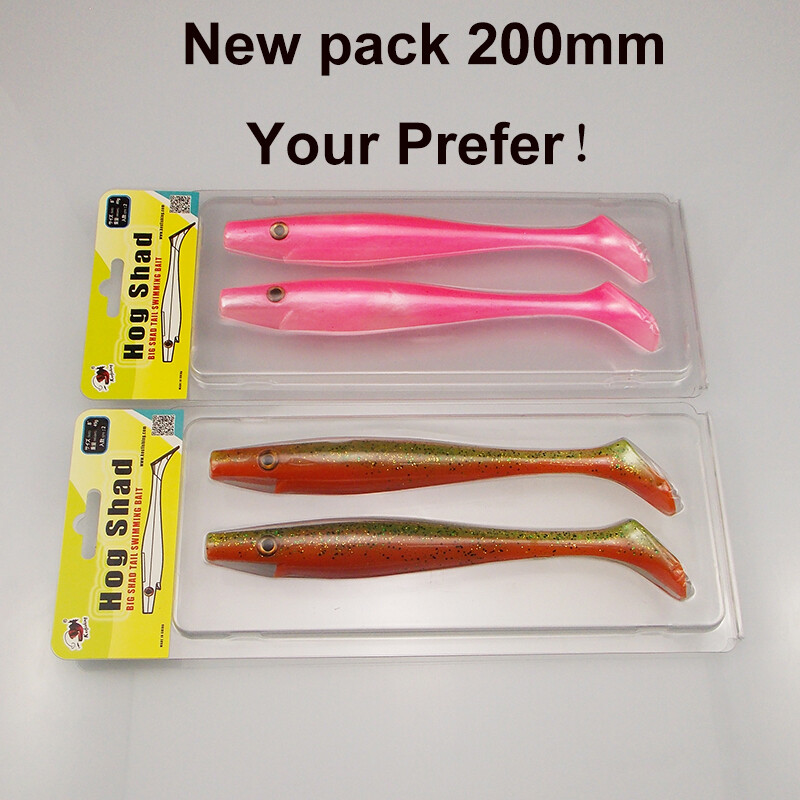 KESFISHING Hog Shad 4”5”6”8” ιντσών Pesca Isca Τεχνητό δόλωμα για μεγάλα αλιεύματα Θαλάσσιο ψάρεμα Wobblers Double Colors Soft Fishing Lure