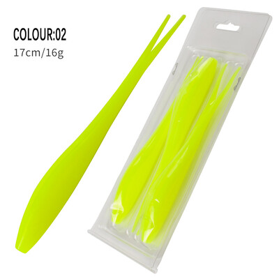 3Pcs plutajući TPR mekani mamac 17 cm 16 g V-oblika s podijeljenim repom Swimbait Worm Umjetni silikonski kamen Shiner mamci za ribolov