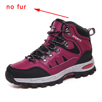 Pantofi de drumeție de iarnă super călduroși, cu blană, cizme de drumeție în aer liber, impermeabile, pantofi pentru bărbați, pantofi de trekking antiderapante, unisex 36-47 la alegere