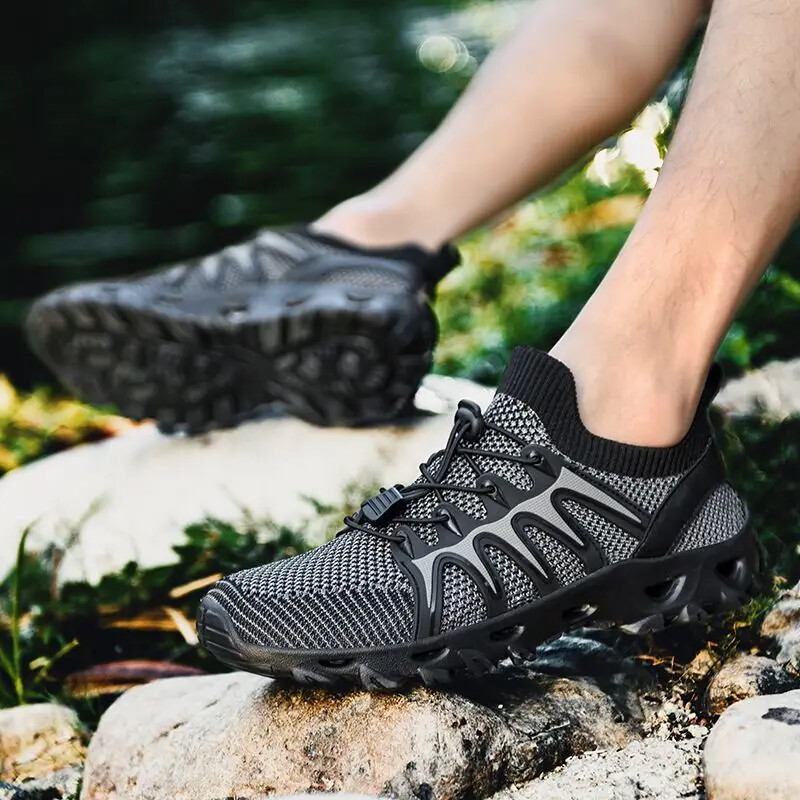 Pantofi sport respirabili pentru bărbați ocazional cu platformă groasă Moda originală DrumețiiTrekking Pantofi pentru bărbați simpli și confortabili Y2k eleganti