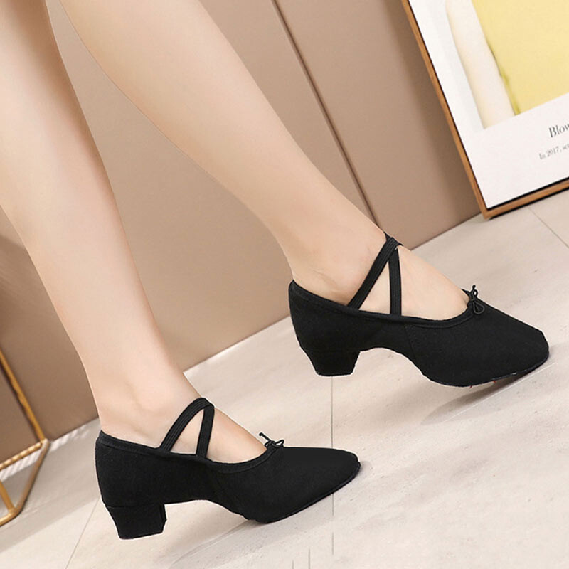 Balletitantsujalatsid Naiste Õpetajate Lava Treeningjalatsid Pehme tallaga sussid Joogatreeningjalatsid Tüdrukute jazztantsu etenduse kingad