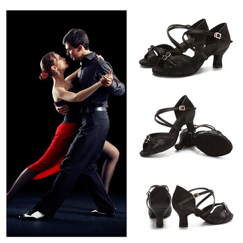 SWDZM Ballroom Γυναικεία Latin Dance Παπούτσια Μοντέρνα Pole Dance Παπούτσια Salsa Tango Ψηλοτάκουνα Ρυθμιζόμενα Γυναικεία παπούτσια για κορίτσια