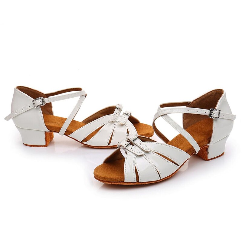 Laste tantsukingad tüdrukutele, naiste tantsusaalid, ladina kingad Naiste kaasaegsed tangotantsukingad Salsa sandaalid 3,5 cm kontsaga