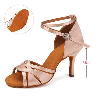 Ženska obuća za latino plesove Obuća za ples za djevojčice Ženske moderne cipele za tango jazz Salsa sandale Potplat od brušene kože