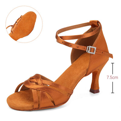 Ženska obuća za latino plesove Obuća za ples za djevojčice Ženske moderne cipele za tango jazz Salsa sandale Potplat od brušene kože