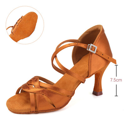 Ženska obuća za latino plesove Obuća za ples za djevojčice Ženske moderne cipele za tango jazz Salsa sandale Potplat od brušene kože