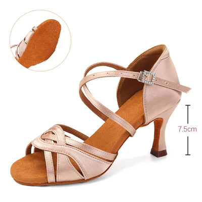 Ženska obuća za latino plesove Obuća za ples za djevojčice Ženske moderne cipele za tango jazz Salsa sandale Potplat od brušene kože