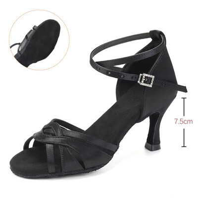 Ženska obuća za latino plesove Obuća za ples za djevojčice Ženske moderne cipele za tango jazz Salsa sandale Potplat od brušene kože