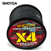 Pletený rybársky vlasec PE 4 500M, odolný voči opotrebovaniu, viacvláknový, test LBS: 10 12 18 28 35 40 50 60 80 100 120lb, lietajúci kapor, slaná voda