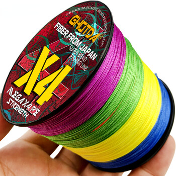 PE 4 Braided Fishing Line 500M Multifilament LBS ανθεκτικό στη φθορά Δοκιμή: 10 12 18 28 35 40 50 60 80 100 120 lb Flying Carp Θαλασσινό νερό