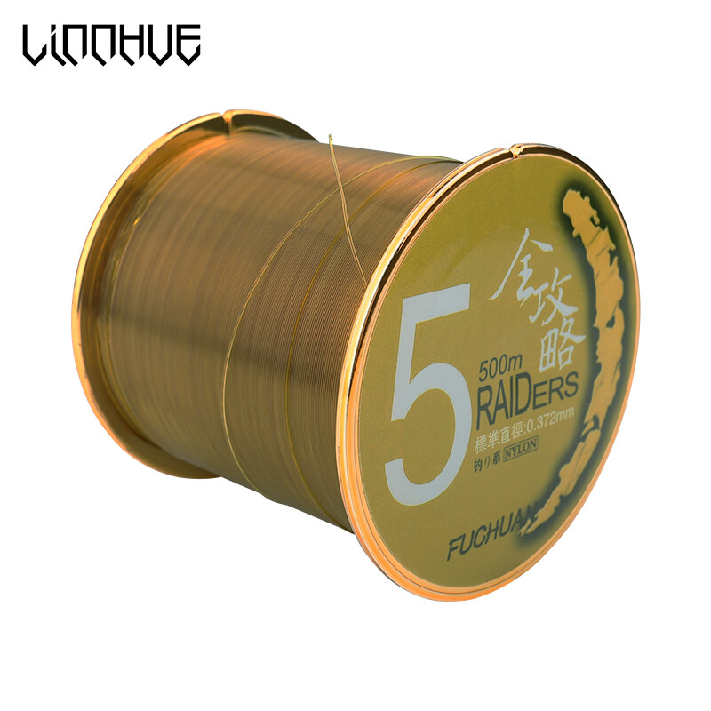Linie de pescuit din nailon LINNHUE 500M 10-42LB, monofilament durabil, material japonez, accesorii de pescuit la crap de apă dulce, 3 culori