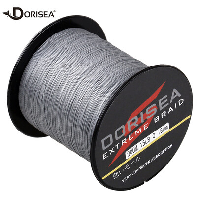 DORISEA X4 300M 6LB-100LB PE Extreme Multifilament pītas makšķerēšanas aukla Zivju stieple Pesca