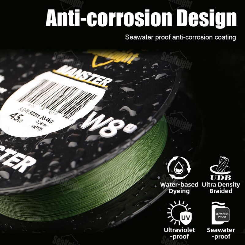 SeaKnight Brand W8 II seeria õngenöör 8 haruga 500m 300m UV-vastane soolaveevastane kate, multifilament PE nöör punutud traat