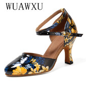 NATASHA2023 Ladina tantsukingad Värvilised täiskasvanute tantsukingad Naiste tantsukingad kõrge kontsaga tantsukingad Peotantsukingad Pehme tald 8