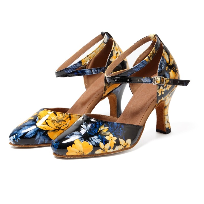 NATASHA2023 Ladina tantsukingad Värvilised täiskasvanute tantsukingad Naiste tantsukingad kõrge kontsaga tantsukingad Peotantsukingad Pehme tald 8