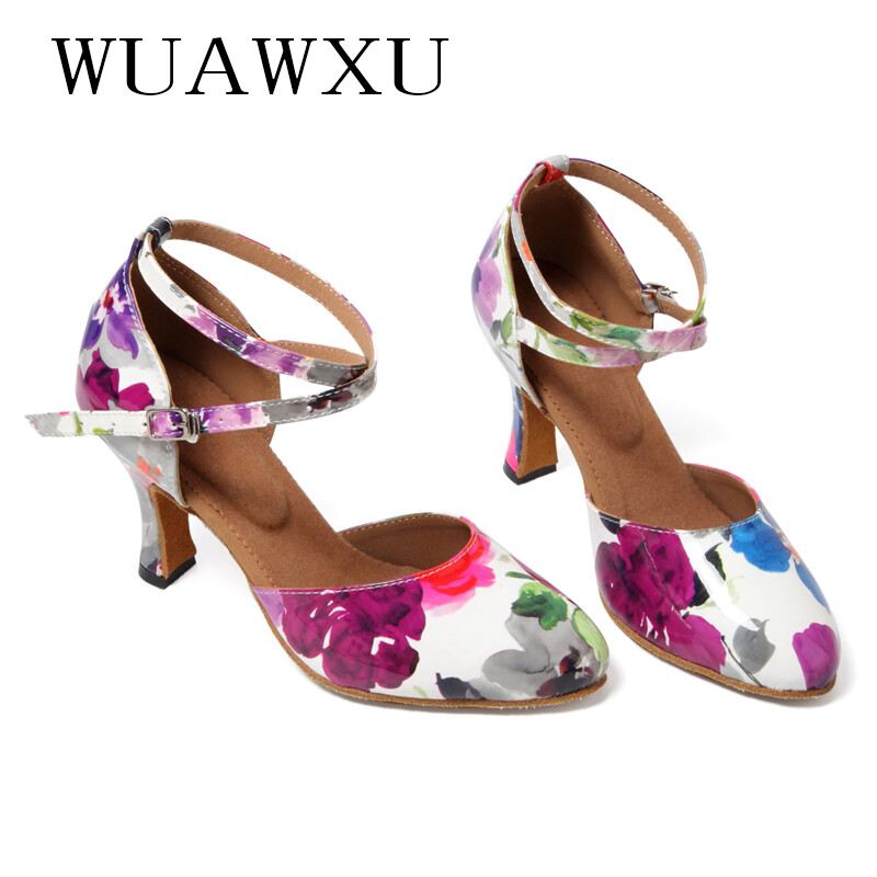 NATASHA2023 Ladina tantsukingad Värvilised täiskasvanute tantsukingad Naiste tantsukingad kõrge kontsaga tantsukingad Peotantsukingad Pehme tald 8