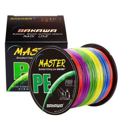 BAKAWA 300M 100M 500M 1000M 12 fire împletite linie de pescuit 100% sârmă PE multifilament japoneză 25-120LB crap țesut apă sărată