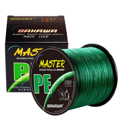 BAKAWA 300M 100M 500M 1000M 12 fire împletite linie de pescuit 100% sârmă PE multifilament japoneză 25-120LB crap țesut apă sărată