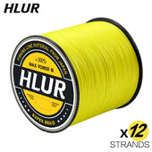 Linie de pescuit împletită HLUR cu 12 fire Putere puternică 33-150LB Japonia Linie PE multifilament Accesorii pentru pescuitul crapului 100-1000M
