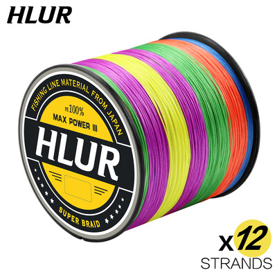 Linie de pescuit împletită HLUR cu 12 fire Putere puternică 33-150LB Japonia Linie PE multifilament Accesorii pentru pescuitul crapului 100-1000M