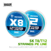 Kingdom SKT8/T12150m dugo bacanje strune za pecanje 8 niti 12 niti Japanska monofilamentna upletena PE struna za ribolov u slanoj vodi