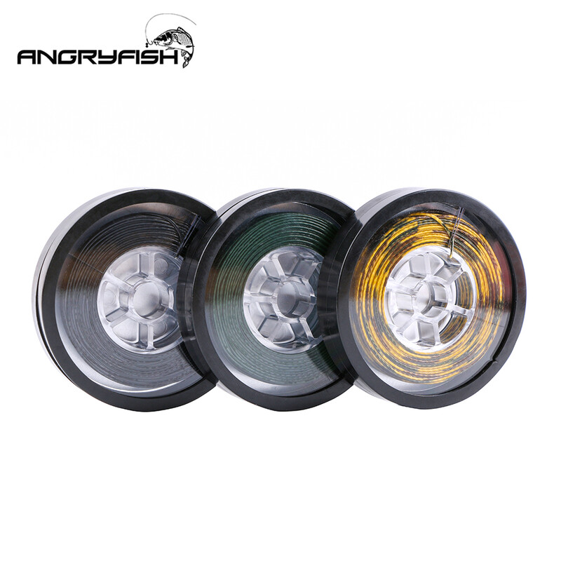 Angryfish Kvaliteetne materjal 15m Karpkala õngenöör Kaetud konks 15LB 25LB 35LB Tugev tugevus ja vastupidavus