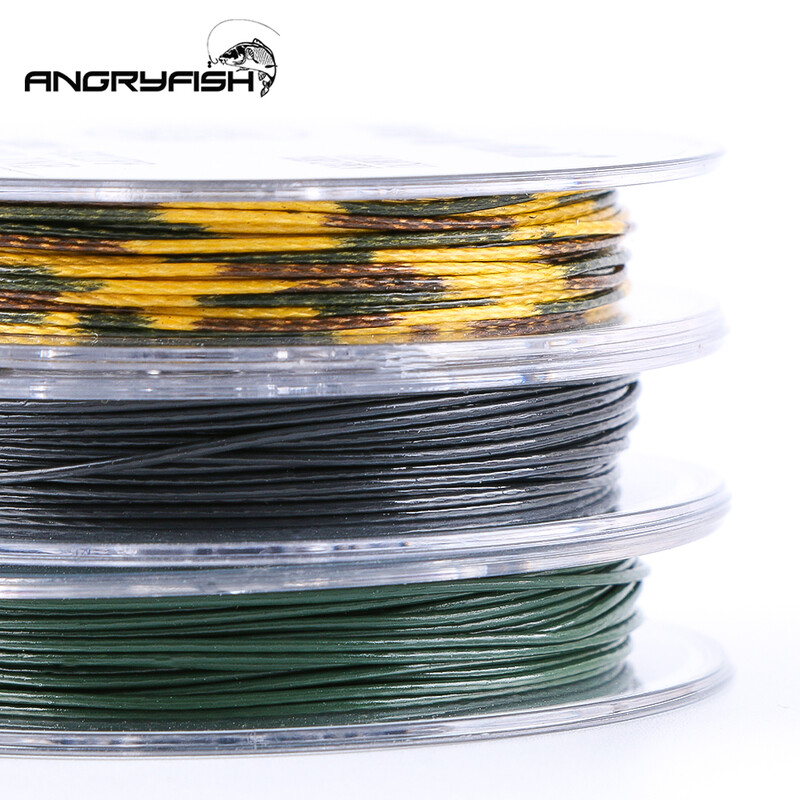 Angryfish Kvaliteetne materjal 15m Karpkala õngenöör Kaetud konks 15LB 25LB 35LB Tugev tugevus ja vastupidavus