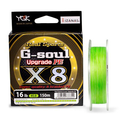 YGK G-SOUL X8 Original Upgrade Braid Linie de pescuit Super Strong 8 fire Linie PE multifilament 200M Linie împletită Fabricat în Japonia