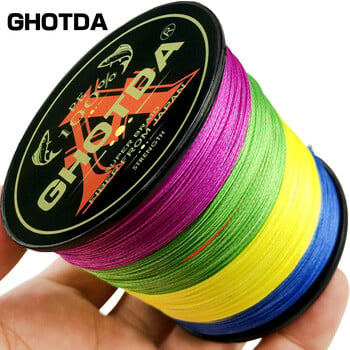 GHOTDA 8 Strands 1000M 500M 300M 100M Braid Fishing Line Multifilament Carp Fishing Line 18-78lb