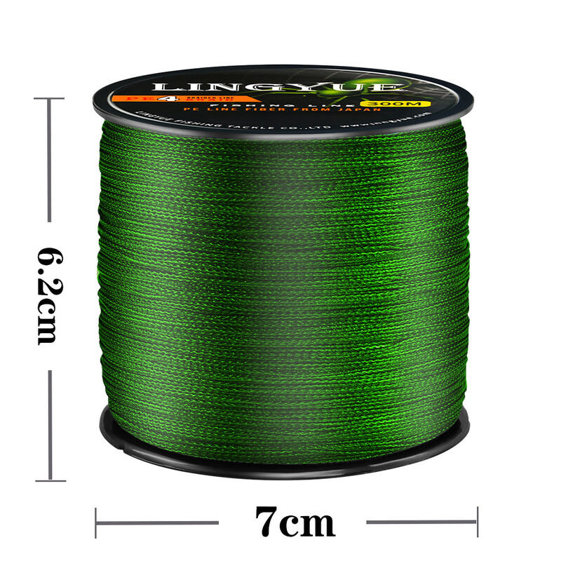 300M 4 haruga õngenöör PE multifilament karpkala ketramine punutud nööriga söödaga püügiriistad