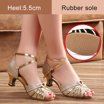 Ladina tantsukingad naistele/naistele/tüdrukutele ballisaali Tango Kizomba Salsa peotantsukingad madala kontsaga 3,5/5,5 cm seemisnahast/kummist tald