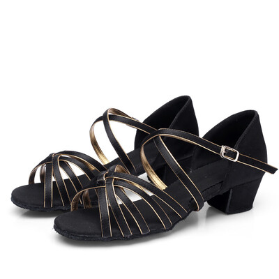 Pantofi de dans latin, 8 culori, copii/copii/copii, sală de bal Tango, femei, pantofi cu toc mic, roșii, pantofi de dans pentru femei