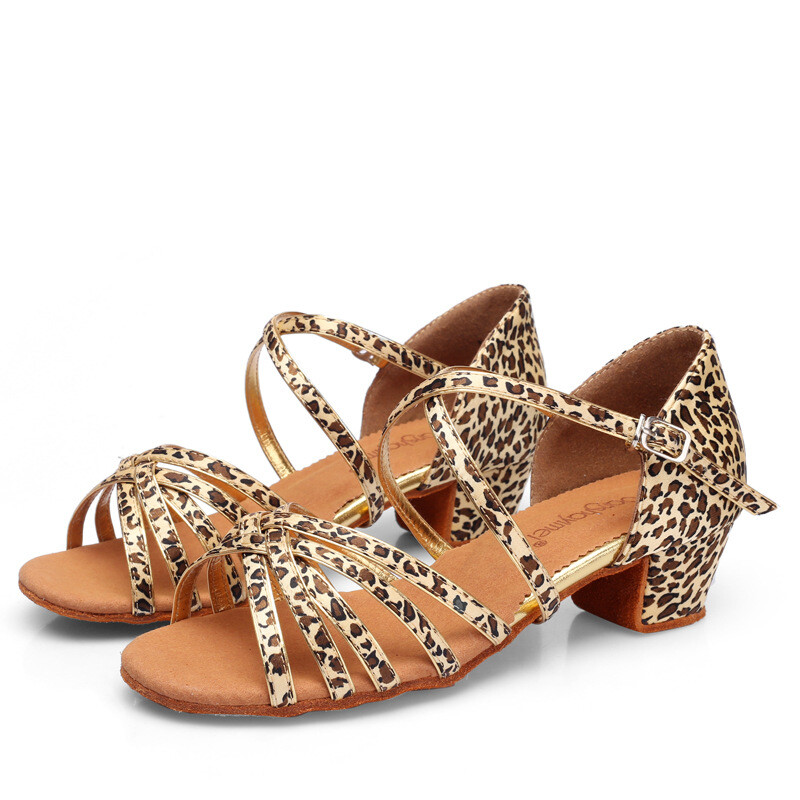 Pantofi de dans latin, 8 culori, copii/copii/copii, sală de bal Tango, femei, pantofi cu toc mic, roșii, pantofi de dans pentru femei