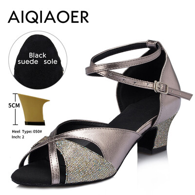 Καλοκαιρινά λάτιν παπούτσια χορού lady salsa tango ballroom παπούτσια χορού μαύρα σατέν κοριτσίστικα πέδιλα ψηλοτάκουνα 8 cm